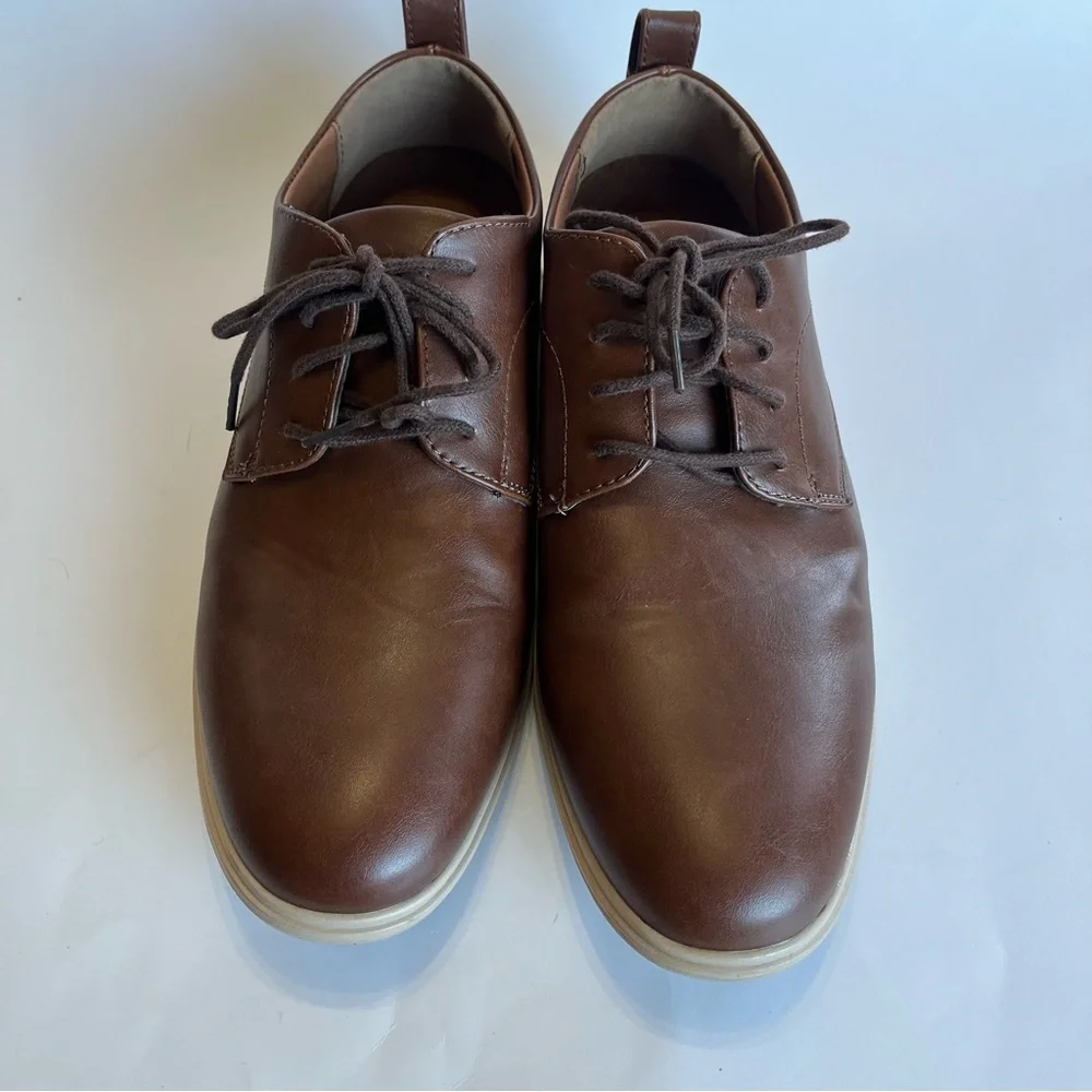 Deer Stags Men's 9 Lisbon Brown Supro Sock Dress‎ Oxford Comfort Shoes